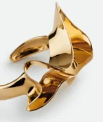 Bottega Veneta Anemone Cuff Golden Bracelets
