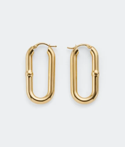 Bottega Veneta Chain Hoop Earrings
