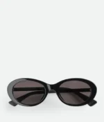 Bottega Veneta Classic Oval Sunglasses Black
