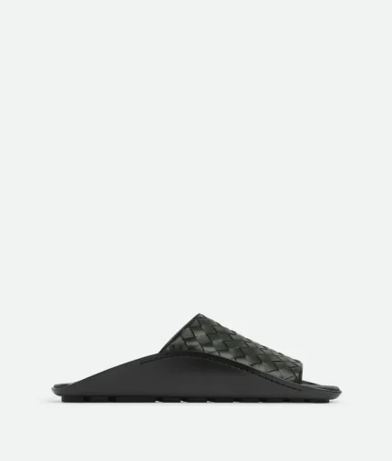 Bottega Veneta Dark Green Wave Sandals