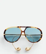 Bottega Veneta Drops Aviator Sunglasses