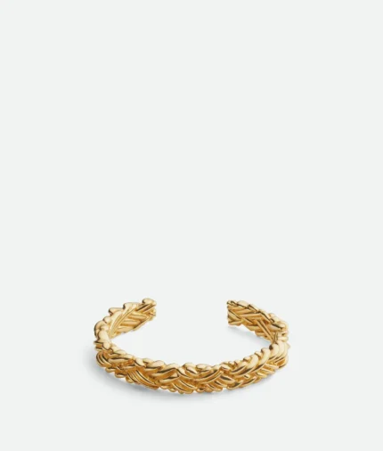 Bottega Veneta Intreccio Thin Cuff Bracelets
