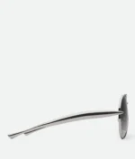 Bottega Veneta Sardine Aviaor Silver Sunglasses