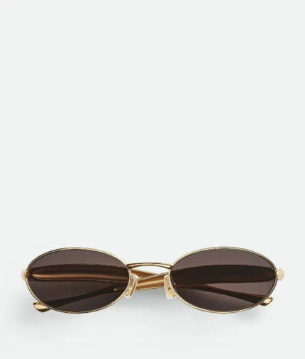 Bottega Veneta Sardine New Oval Sunglasses