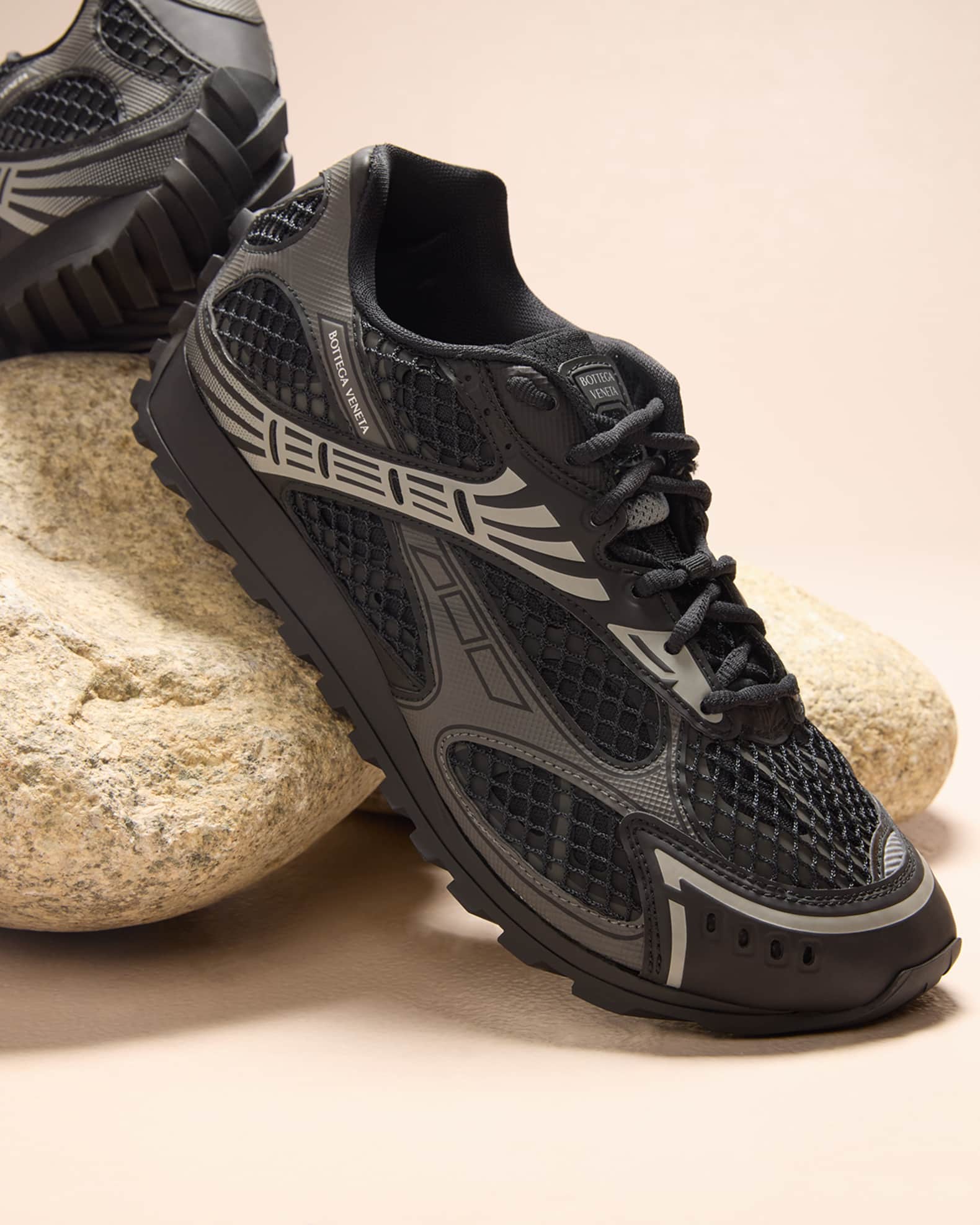 all black bottega sneakers